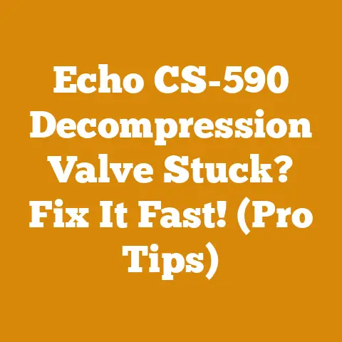 Echo CS-590 Decompression Valve Stuck? Fix It Fast! (Pro Tips)