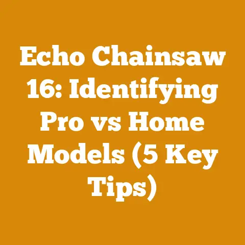 Echo Chainsaw 16: Identifying Pro vs Home Models (5 Key Tips)