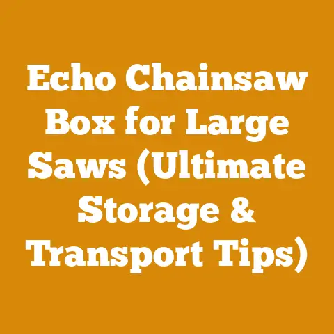 Echo Chainsaw Box for Large Saws (Ultimate Storage & Transport Tips)