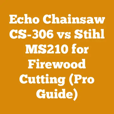 Echo Chainsaw CS-306 vs Stihl MS210 for Firewood Cutting (Pro Guide)