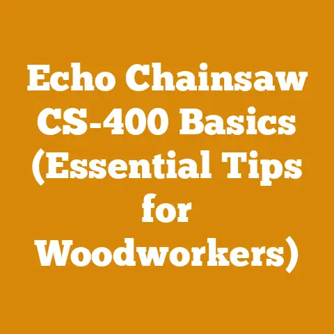 Echo Chainsaw CS-400 Basics (Essential Tips for Woodworkers)