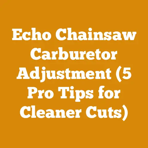 Echo Chainsaw Carburetor Adjustment (5 Pro Tips for Cleaner Cuts)