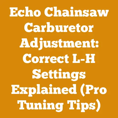 Echo Chainsaw Carburetor Adjustment: Correct L-H Settings Explained (Pro Tuning Tips)
