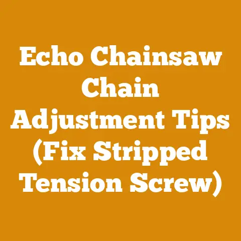 Echo Chainsaw Chain Adjustment Tips (Fix Stripped Tension Screw)