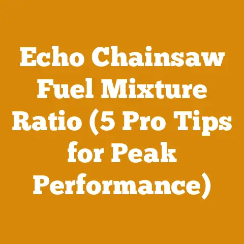 Echo Chainsaw Fuel Mixture Ratio (5 Pro Tips for Peak Performance)