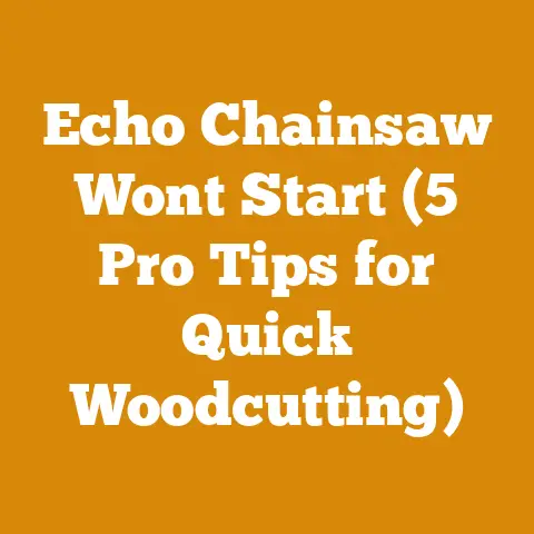 Echo Chainsaw Wont Start (5 Pro Tips for Quick Woodcutting)
