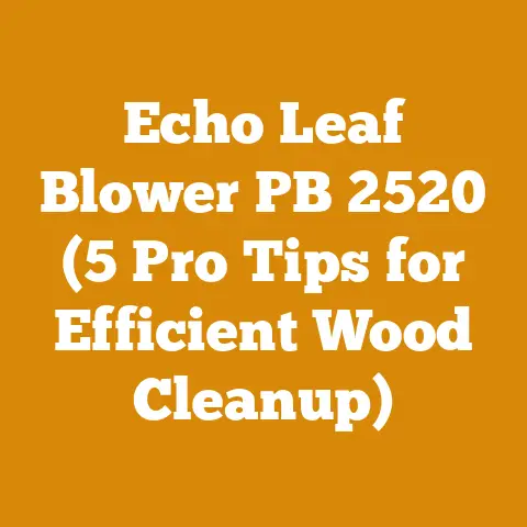 Echo Leaf Blower PB 2520 (5 Pro Tips for Efficient Wood Cleanup)