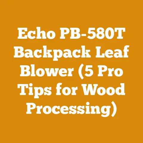 Echo PB-580T Backpack Leaf Blower (5 Pro Tips for Wood Processing)