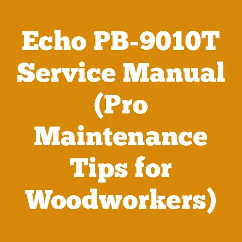 Echo PB-9010T Service Manual (Pro Maintenance Tips for Woodworkers)
