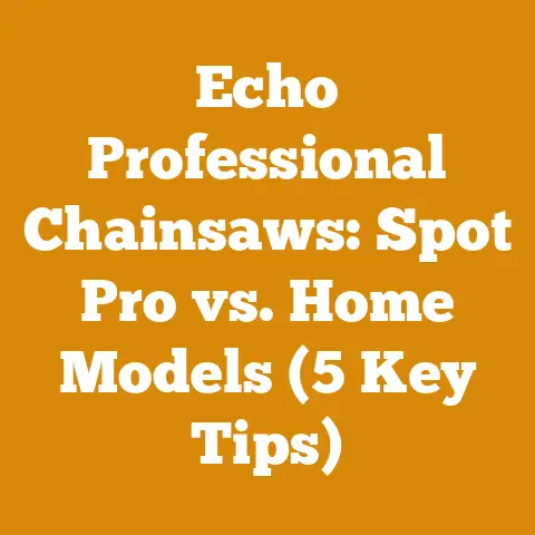 Echo Professional Chainsaws: Spot Pro vs. Home Models (5 Key Tips)