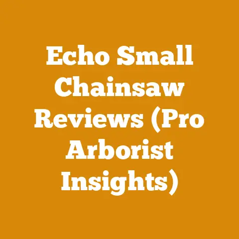Echo Small Chainsaw Reviews (Pro Arborist Insights)