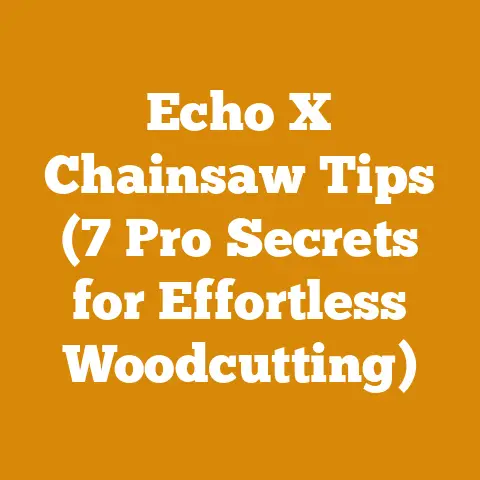 Echo X Chainsaw Tips (7 Pro Secrets for Effortless Woodcutting)