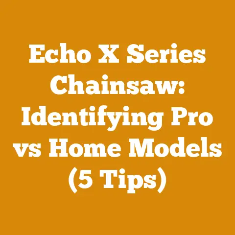 Echo X Series Chainsaw: Identifying Pro vs Home Models (5 Tips)