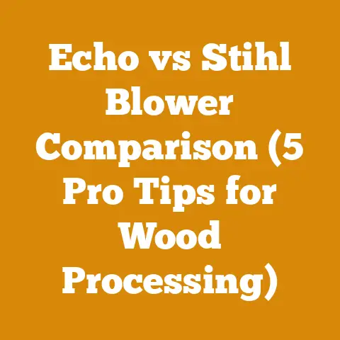 Echo vs Stihl Blower Comparison (5 Pro Tips for Wood Processing)