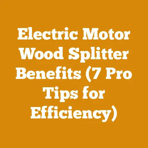 Electric Motor Wood Splitter Benefits (7 Pro Tips for Efficiency)