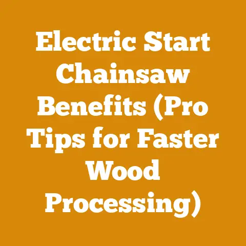 Electric Start Chainsaw Benefits (Pro Tips for Faster Wood Processing)