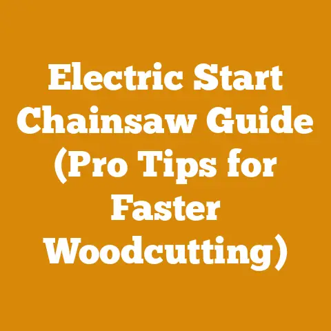 Electric Start Chainsaw Guide (Pro Tips for Faster Woodcutting)