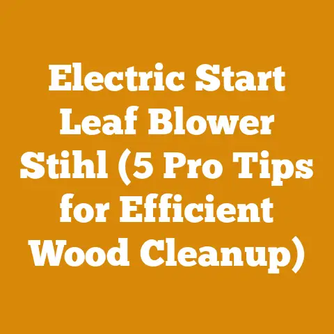 Electric Start Leaf Blower Stihl (5 Pro Tips for Efficient Wood Cleanup)