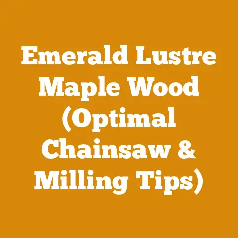 Emerald Lustre Maple Wood (Optimal Chainsaw & Milling Tips)