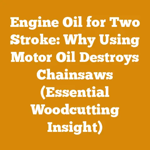 Engine Oil for Two Stroke: Why Using Motor Oil Destroys Chainsaws (Essential Woodcutting Insight)