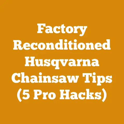 Factory Reconditioned Husqvarna Chainsaw Tips (5 Pro Hacks)
