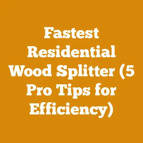 Fastest Residential Wood Splitter (5 Pro Tips for Efficiency)