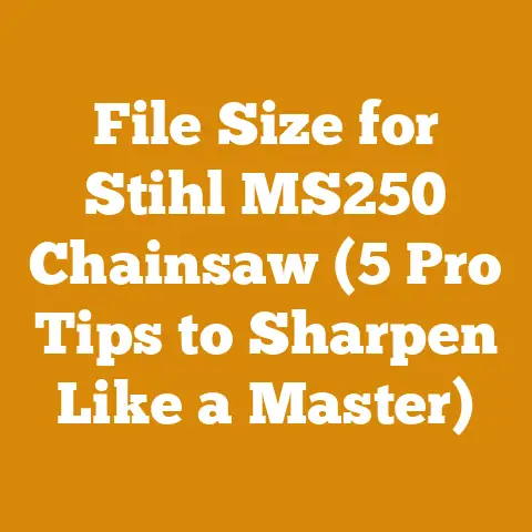 File Size for Stihl MS250 Chainsaw (5 Pro Tips to Sharpen Like a Master)