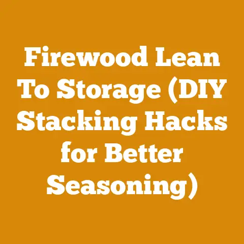 Firewood Lean To Storage (DIY Stacking Hacks for Better Seasoning)