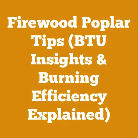 Firewood Poplar Tips (BTU Insights & Burning Efficiency Explained)