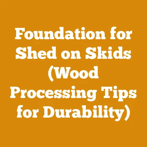 Foundation for Shed on Skids (Wood Processing Tips for Durability)
