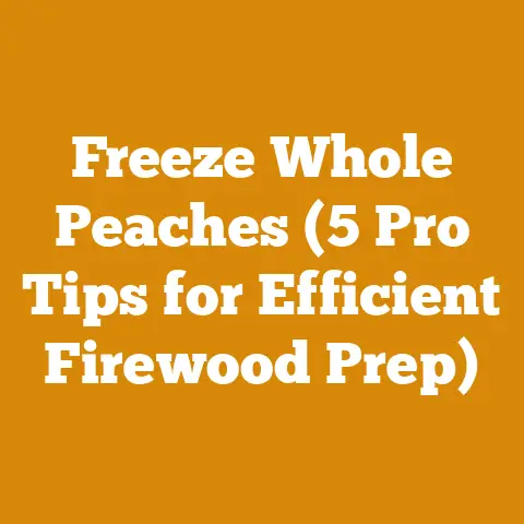 Freeze Whole Peaches (5 Pro Tips for Efficient Firewood Prep)