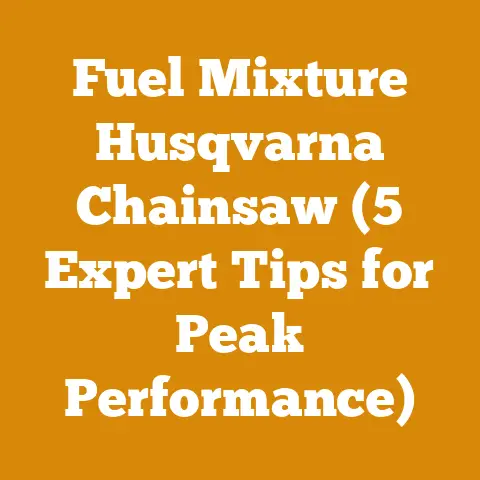 Fuel Mixture Husqvarna Chainsaw (5 Expert Tips for Peak Performance)