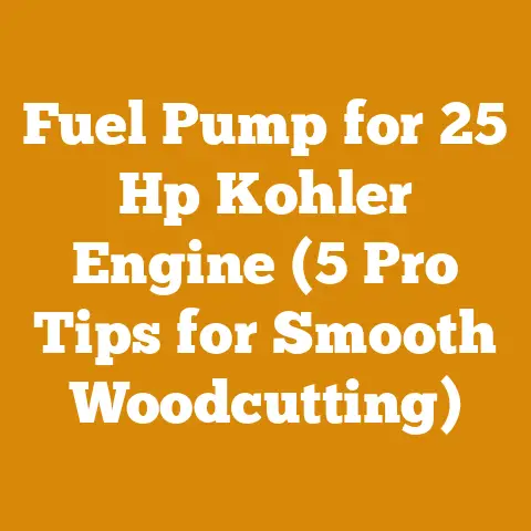 Fuel Pump for 25 Hp Kohler Engine (5 Pro Tips for Smooth Woodcutting)