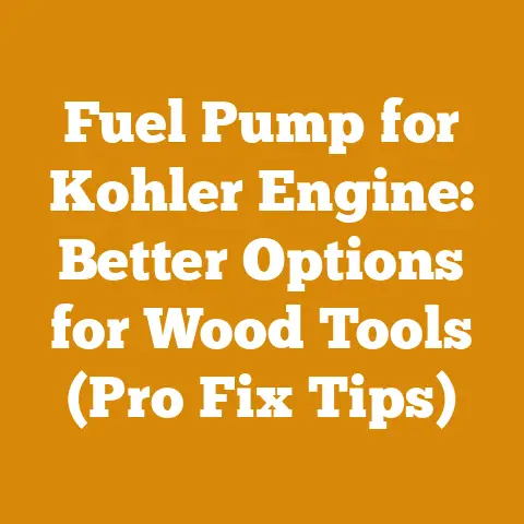 Fuel Pump for Kohler Engine: Better Options for Wood Tools (Pro Fix Tips)