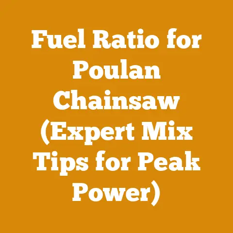 Fuel Ratio for Poulan Chainsaw (Expert Mix Tips for Peak Power)