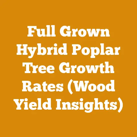 Full Grown Hybrid Poplar Tree Growth Rates (Wood Yield Insights)