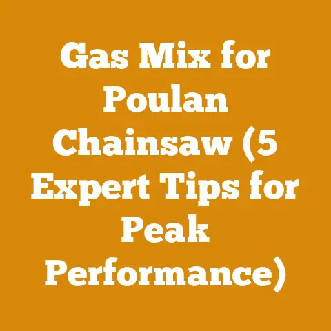 Gas Mix for Poulan Chainsaw (5 Expert Tips for Peak Performance)