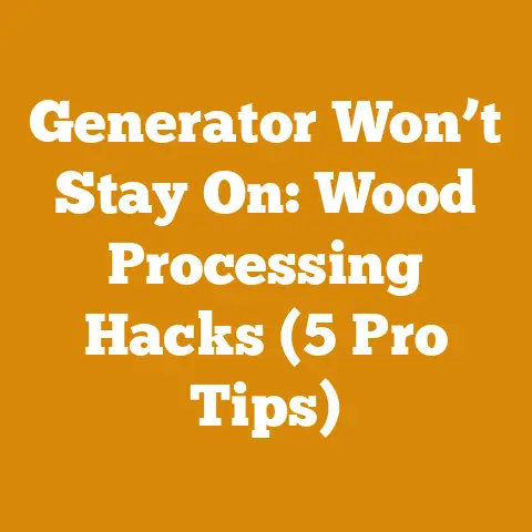 Generator Won’t Stay On: Wood Processing Hacks (5 Pro Tips)