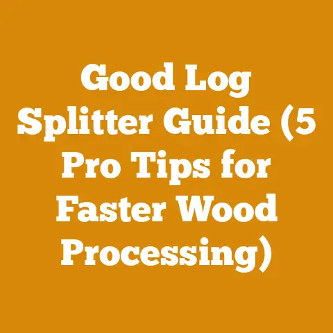 Good Log Splitter Guide (5 Pro Tips for Faster Wood Processing)
