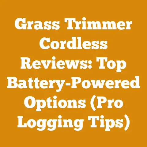 Grass Trimmer Cordless Reviews: Top Battery-Powered Options (Pro Logging Tips)