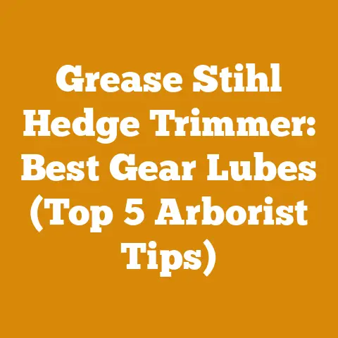 Grease Stihl Hedge Trimmer: Best Gear Lubes (Top 5 Arborist Tips)