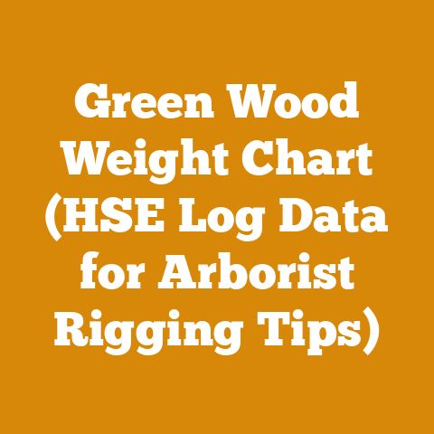 Green Wood Weight Chart (HSE Log Data for Arborist Rigging Tips)
