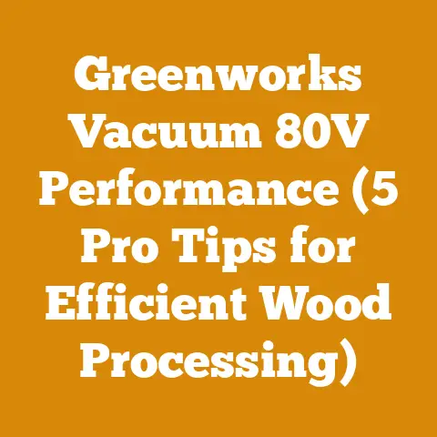 Greenworks Vacuum 80V Performance (5 Pro Tips for Efficient Wood Processing)