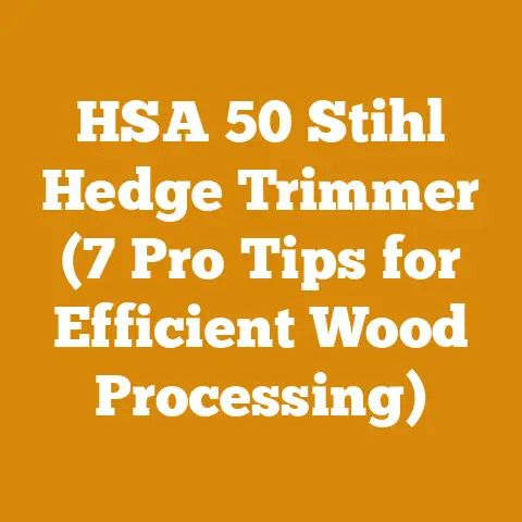 HSA 50 Stihl Hedge Trimmer (7 Pro Tips for Efficient Wood Processing)