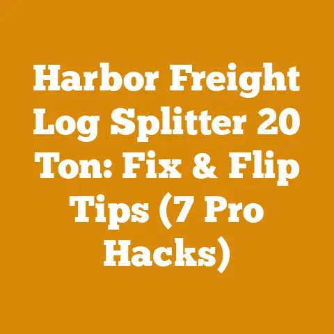 Harbor Freight Log Splitter 20 Ton: Fix & Flip Tips (7 Pro Hacks)