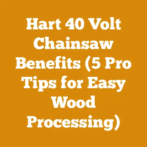 Hart 40 Volt Chainsaw Benefits (5 Pro Tips for Easy Wood Processing)