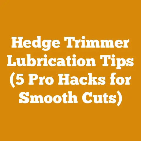 Hedge Trimmer Lubrication Tips (5 Pro Hacks for Smooth Cuts)