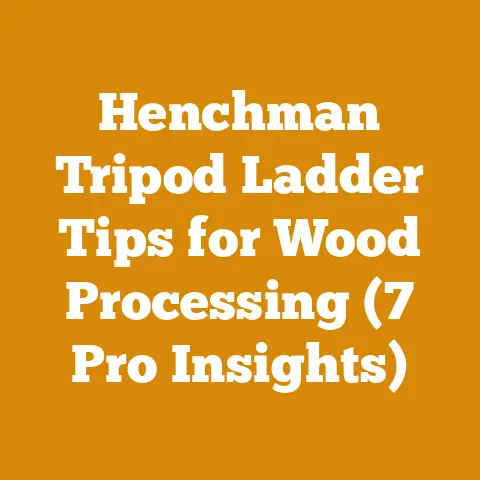 Henchman Tripod Ladder Tips for Wood Processing (7 Pro Insights)