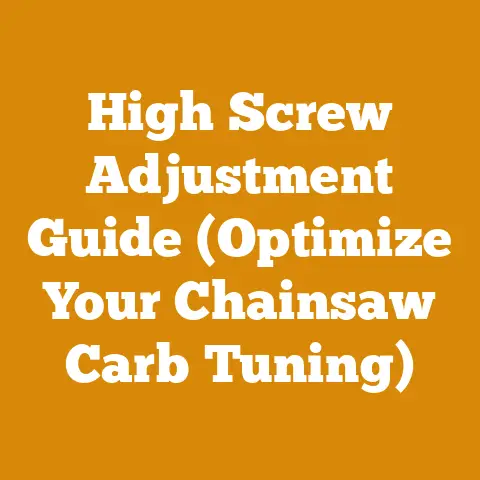 High Screw Adjustment Guide (Optimize Your Chainsaw Carb Tuning)