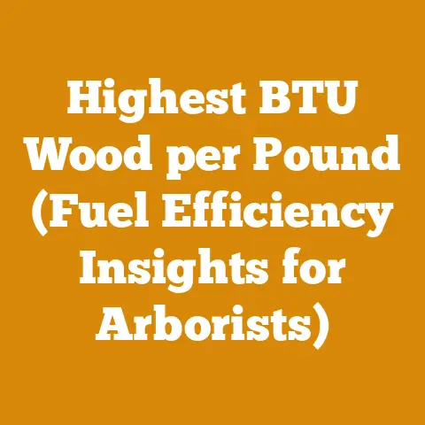 Highest BTU Wood per Pound (Fuel Efficiency Insights for Arborists)